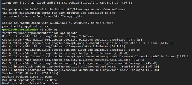 update debian package
