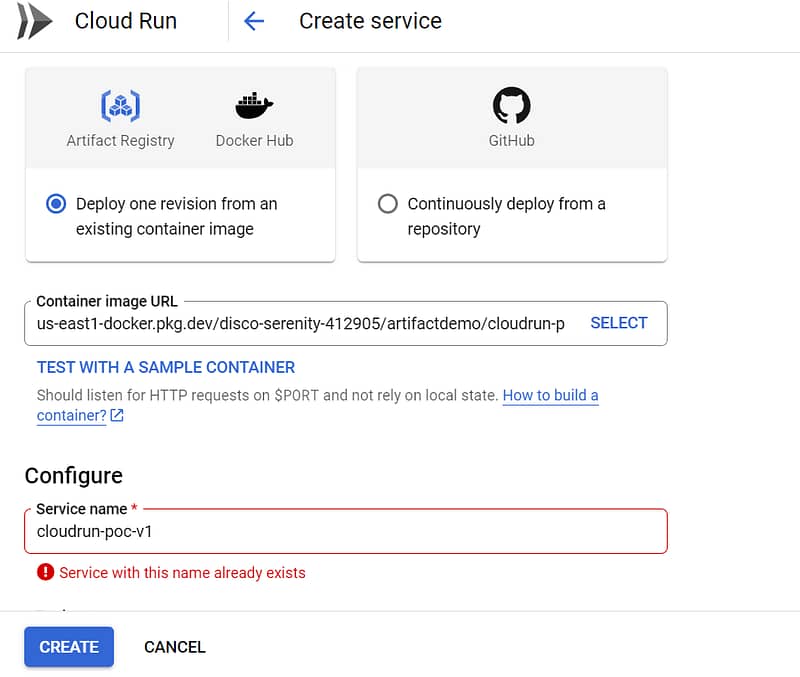 Cloud Run service
