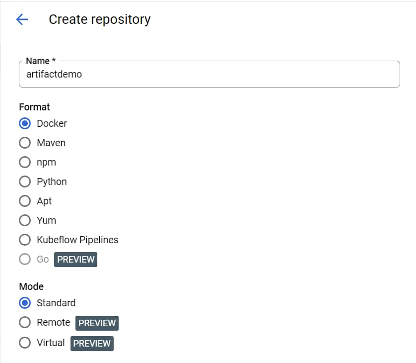 google cloud artifact registry